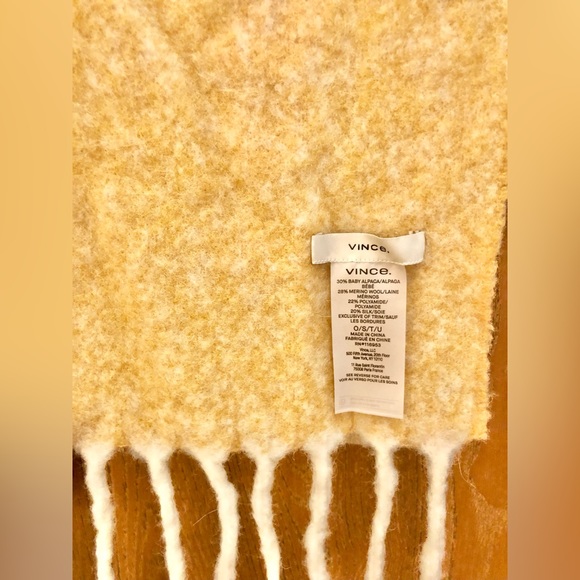 Vince Colorblock Fringed Alpaca Blend Scarf - Picture 8 of 8